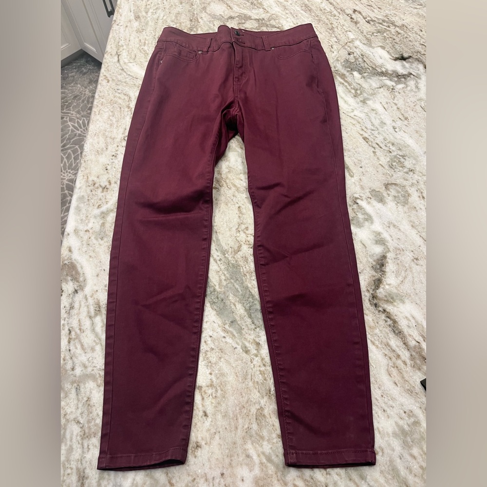 Lane Bryant High Rise Skinny Jeans Burgundy Woman’s 14‎